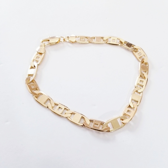 18K Gold Filled Alternative Flat Marine Bracelet. - Picture 2 of 6